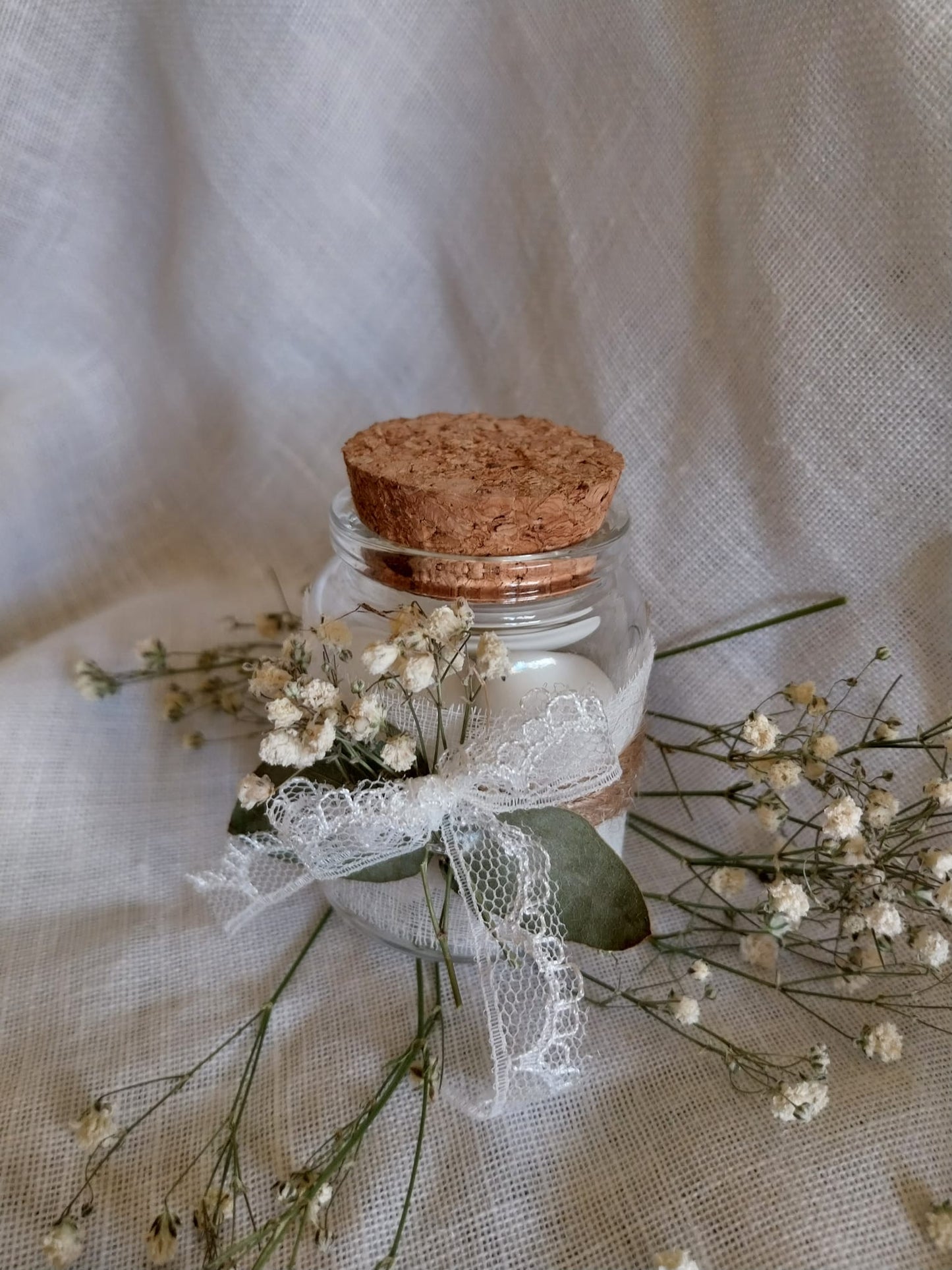 Portaconfetti barattolino in vetro