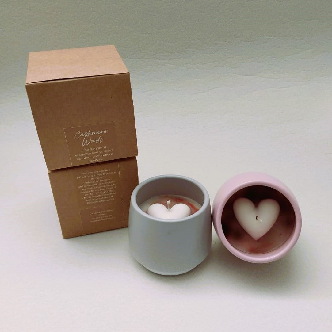 Candele profumate in vaso