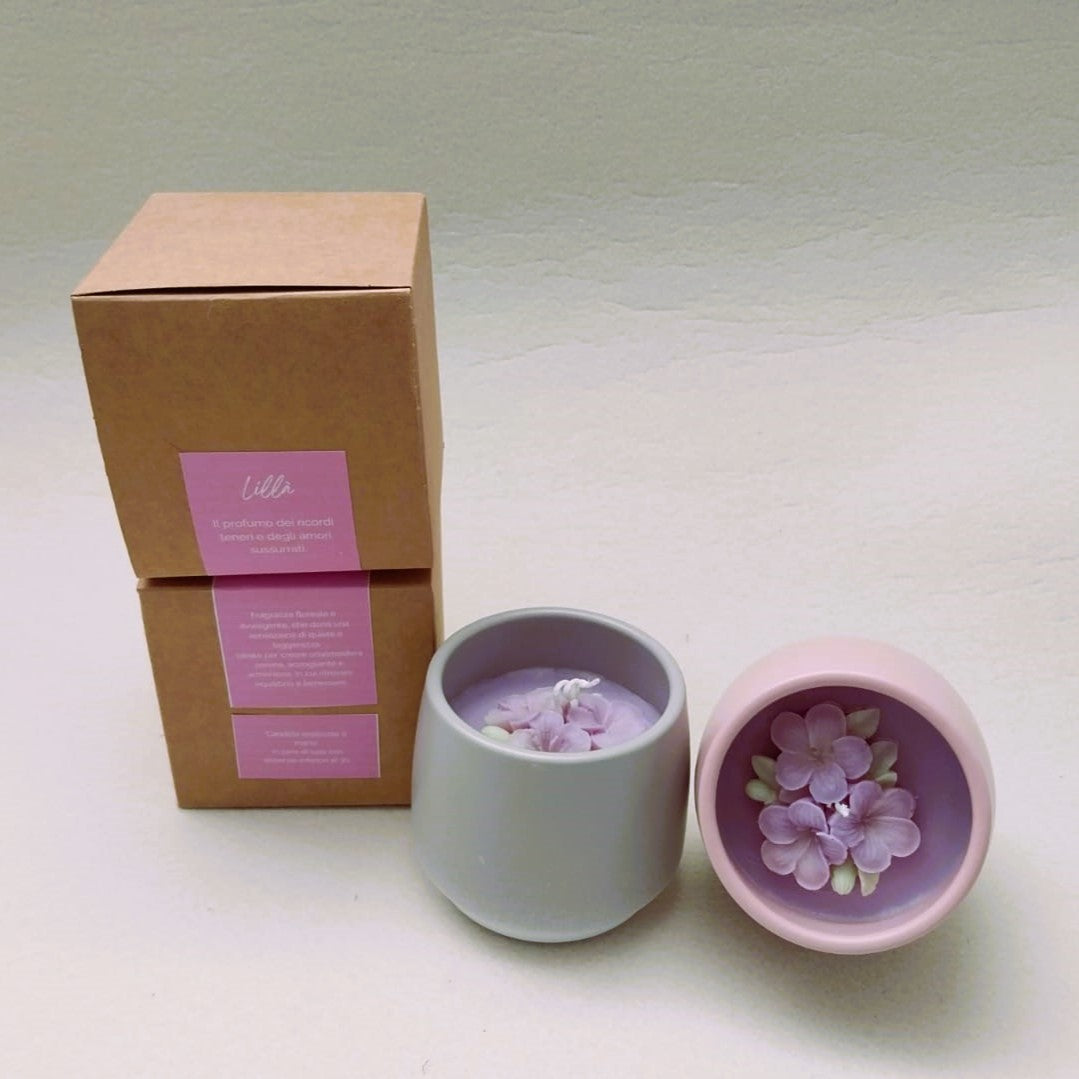 Candele profumate in vaso