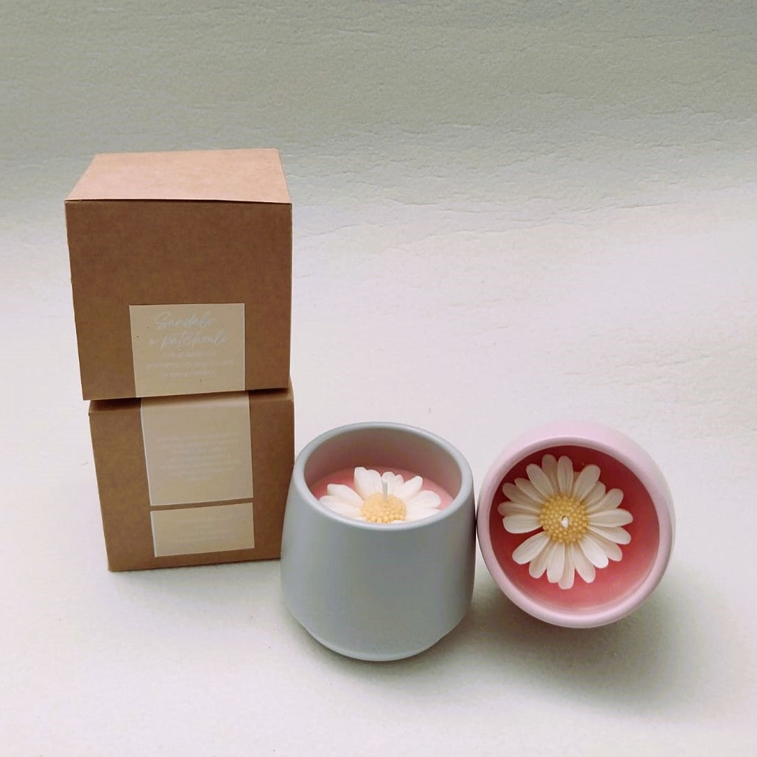 Candele profumate in vaso